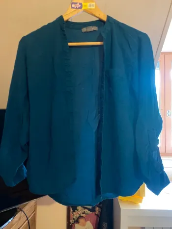 Chemise bleu petrole
