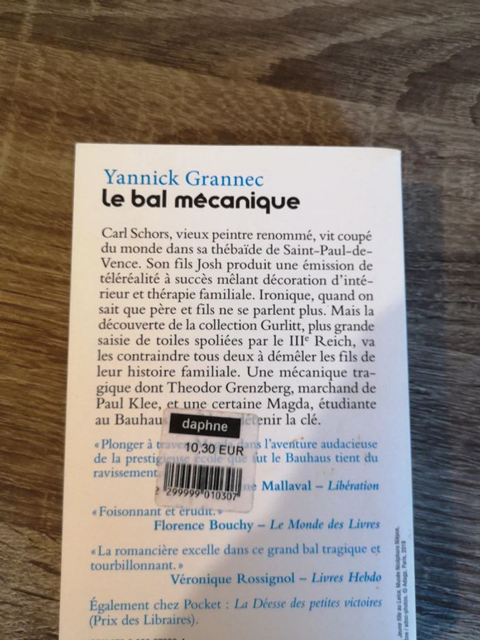 Livre fiction Le bal mécanique de Yannick Grannec - photo numéro 3