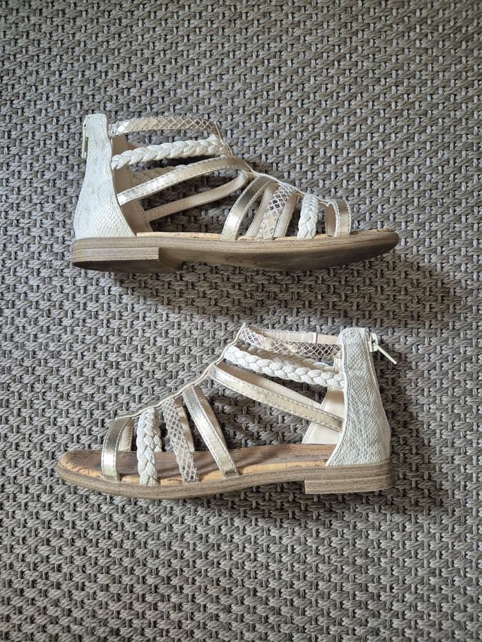 Chaussure spartiates dorées fille - taille 33 - photo numéro 5