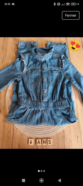 Combinaison Kiabi 6 ans en jeans