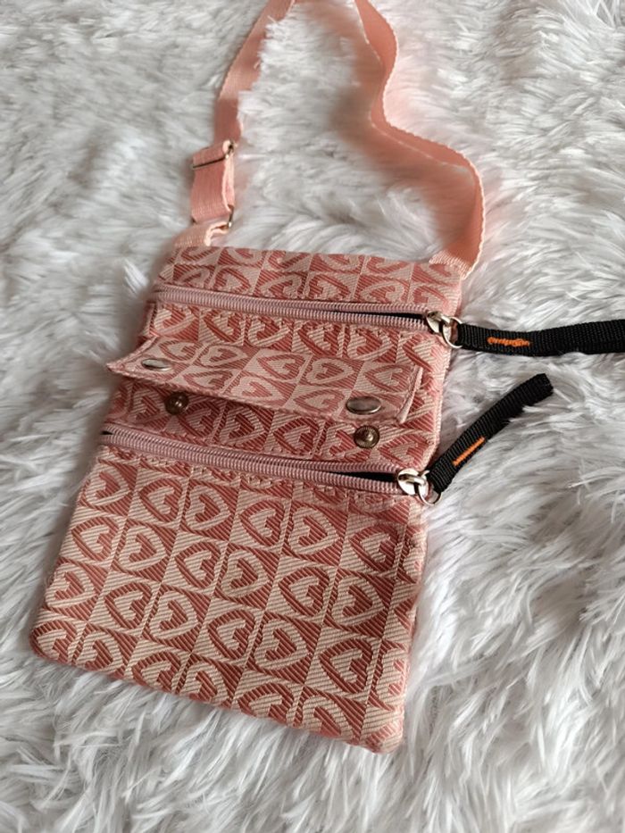 Sac bandoulière imprimé coeurs (réglable) - photo numéro 6