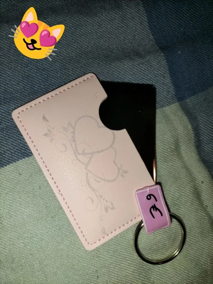 Porte clé miroir coeur - photo numéro 2