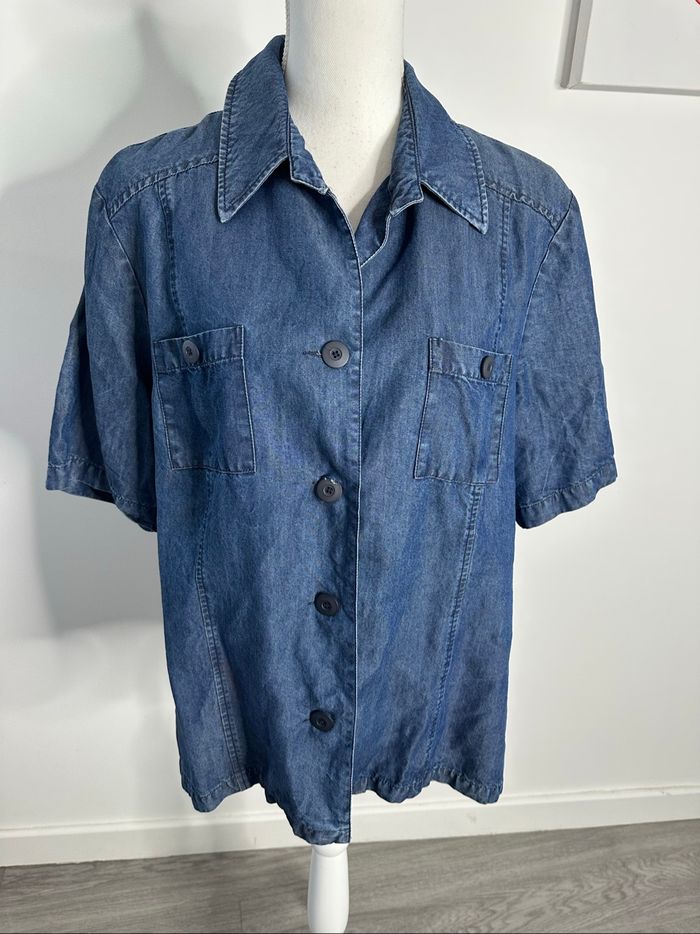 Chemise en jean denim bleu marine Damart T46 3XL