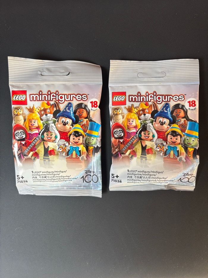 2 paquets Lego mini figurine Disney 100 ans