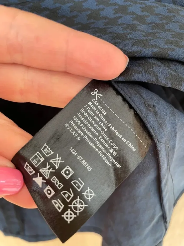 Robe bleu noir maison scotch  pied de poule - photo numéro 5