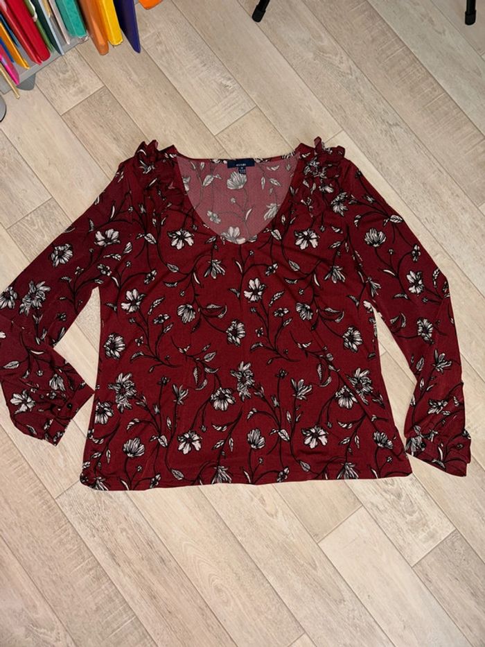 TEE shirt bordeaux manches longues