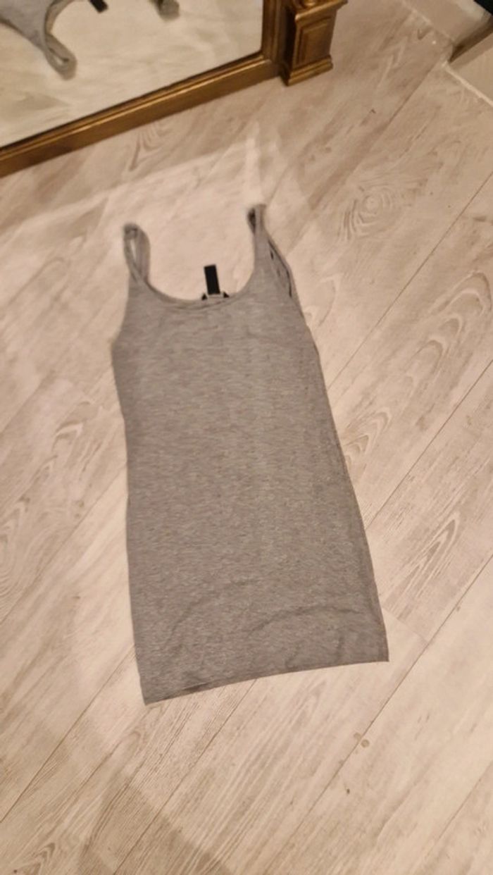 Robe débardeur moulante courte grise H&M 🌼 Taille S