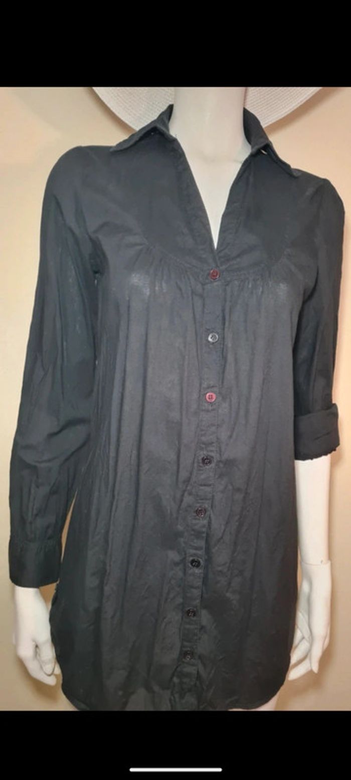 Tunique roce chemise noire Bershka M - photo numéro 3
