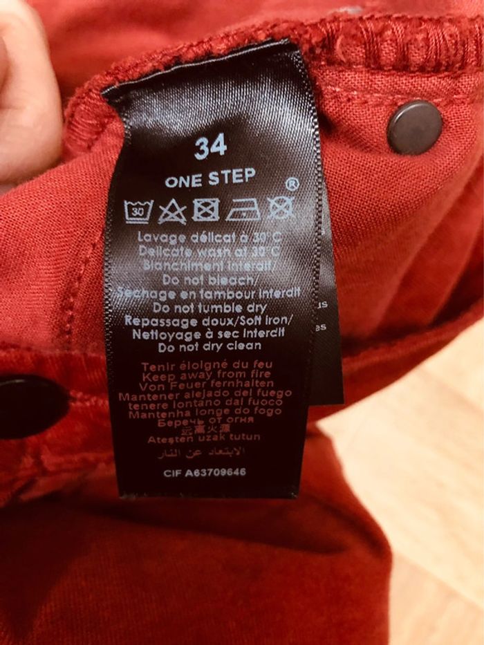 🧡Pantalon skinny velours couleur rouille One Step rust-colored velvet pants🍁 - photo numéro 11