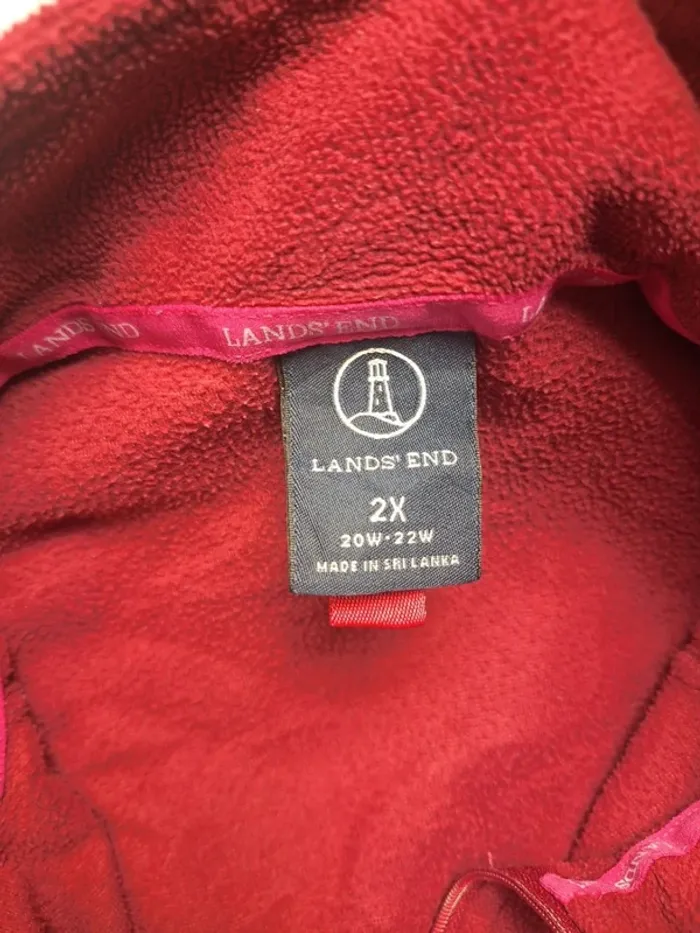 Polaire Lands’ End Polartec – Femme 2XL – Bordeaux (626) - photo numéro 6