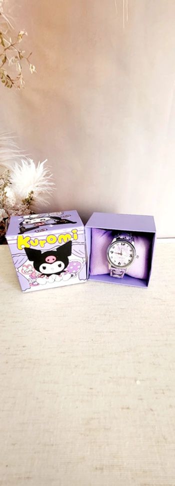 Montre Kuromi violette avec coffret - Style kawaii Sanrio