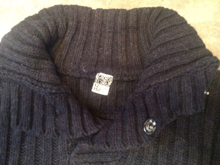 très beau pull bleu tape a l’œil 12 ans 5% d'angora - photo numéro 2