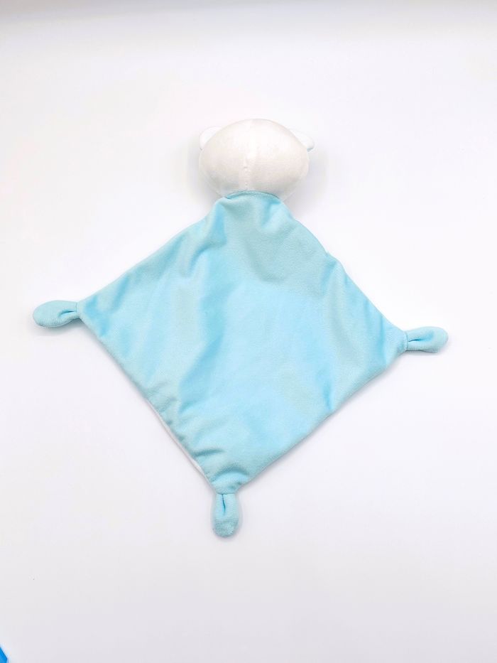 Doudou plat koala ours MES PETITS CAILLOUX bleu blanc étoiles sos doudou - photo numéro 2