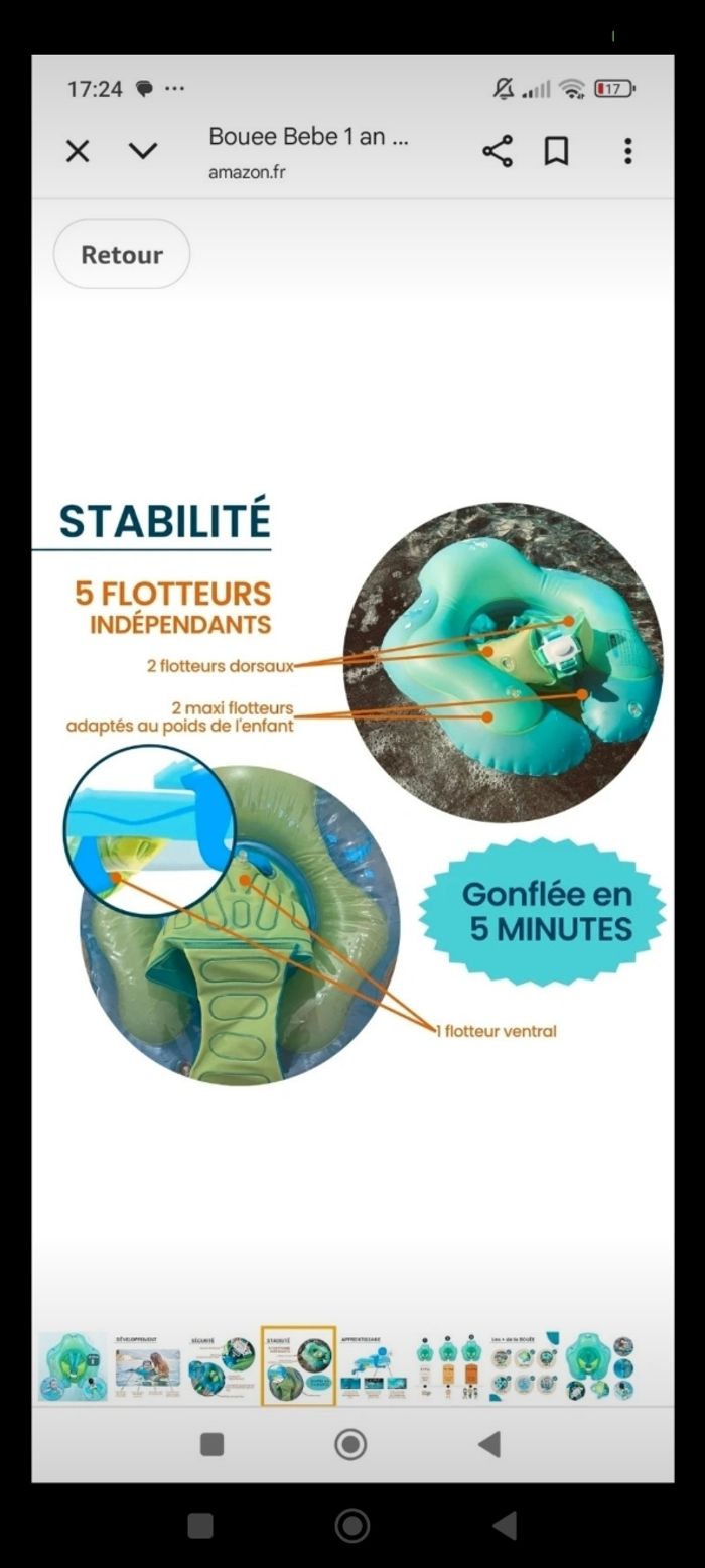 Bouée bébé taille S 45-59cm (3-12 mois) - photo numéro 5