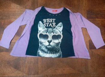 Tee shirt manches longues  chat