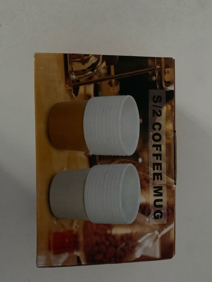 Mug  à café thé  marron gris blanc neuf - photo numéro 2