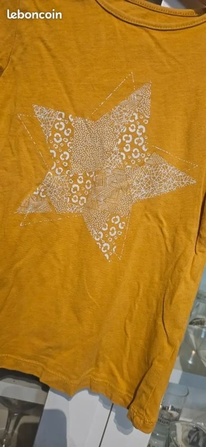 Tee-shirt jaune manche longue - photo numéro 2