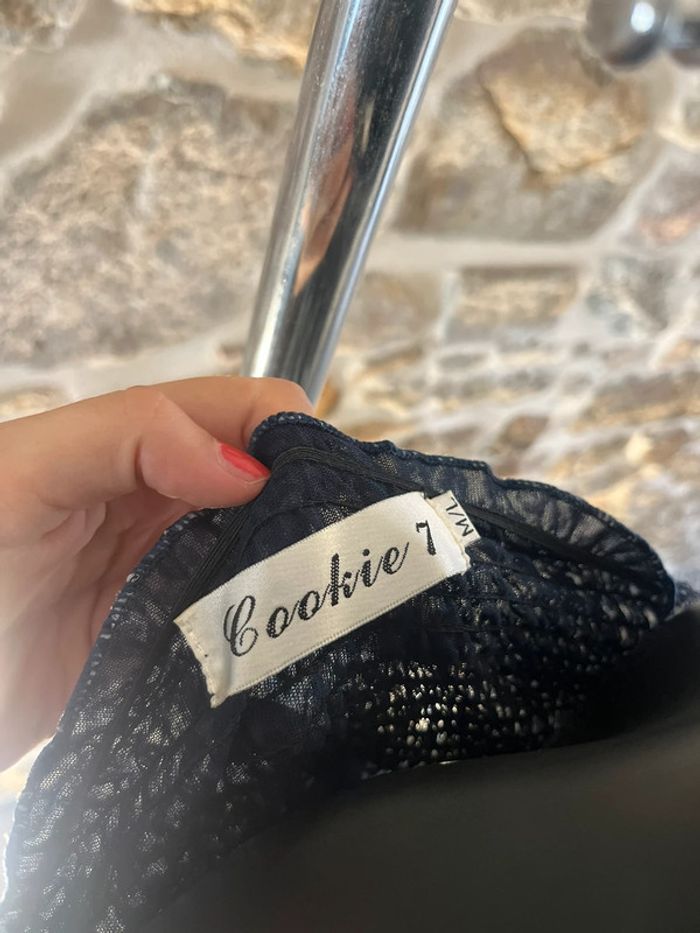 Débardeur vintage imprimé bleu cookie 7 M/L - photo numéro 4