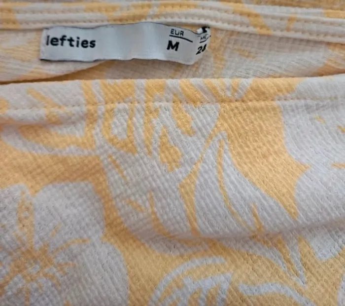Robe porte feuille jaune et blanche Leftie Taille M - photo numéro 8