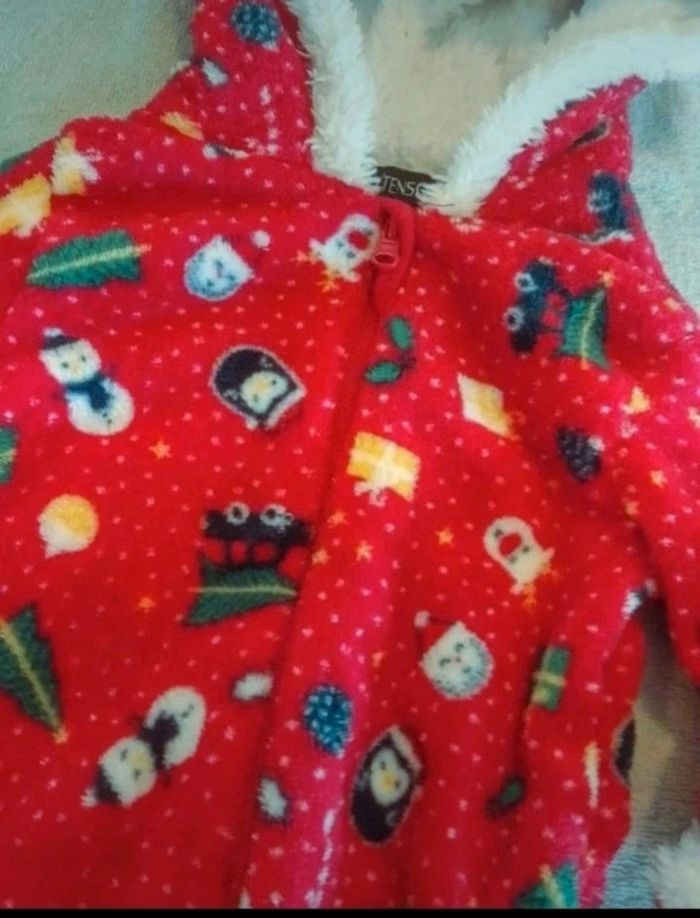 Pyjama /surpyjama mixte capuche polaire bien chaud - photo numéro 7
