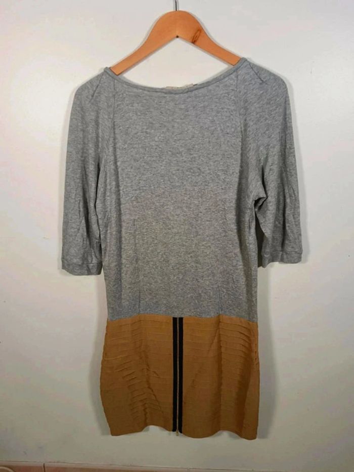 C6 robe gris/beige Sandro T3 - photo numéro 2