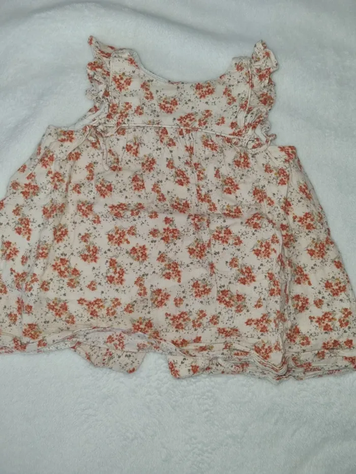 Ensemble blouse et bloomer taille 3-6 mois 68 cm - photo numéro 2