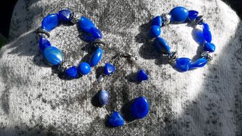 Lot 3 bracelets bleu/argenté