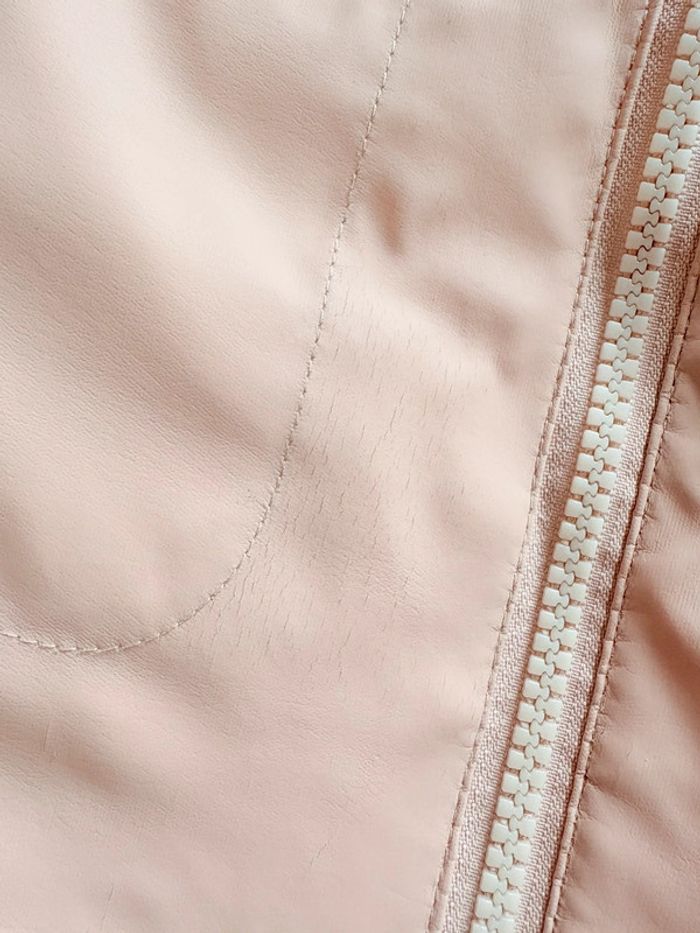 Manteau parka imperméable fourrure fille rose pale 8 ans - photo numéro 2