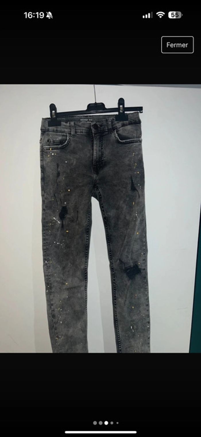 Jean slim troué Zara taille 11/12 ans 152 cm - photo numéro 3