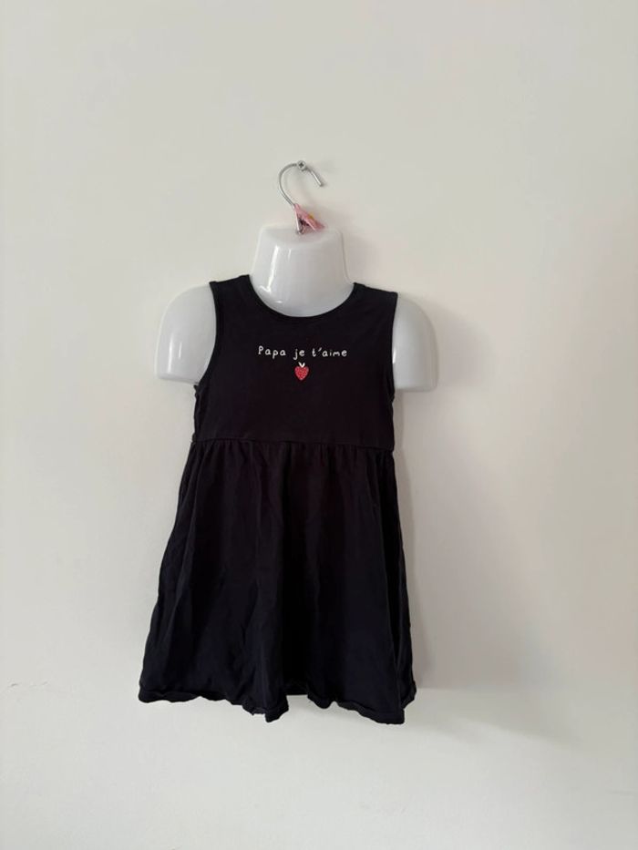 Robe bleu marine Kiabi “Papa je t’aime” Taille 36 mois (90/97 cm)
