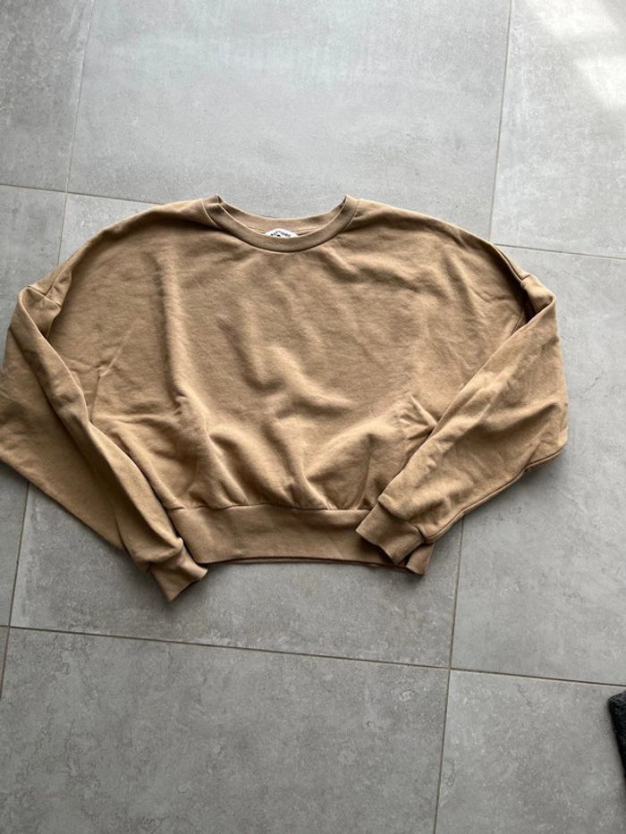 Sweat pull beige marron