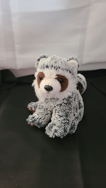 Peluche raton laveur CREATIONS DANI chiné gris blanc marron