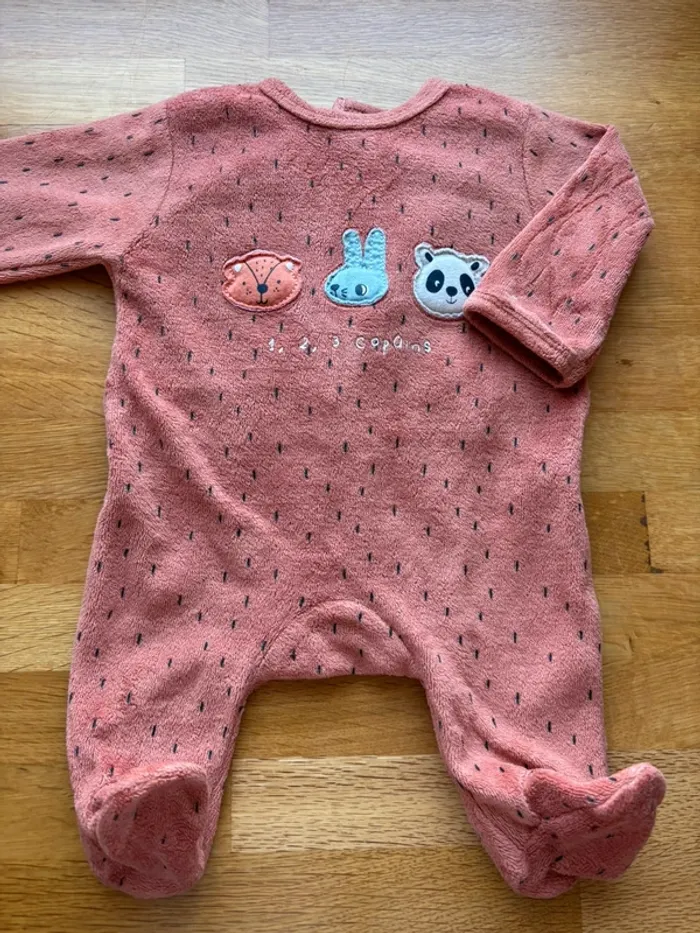 Pyjama velours Kiabi 1 mois garçon