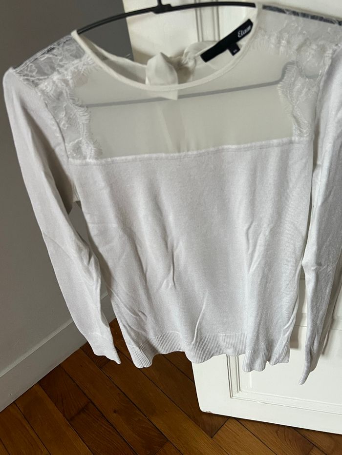 Pulls blanc etam taille XS - photo numéro 4