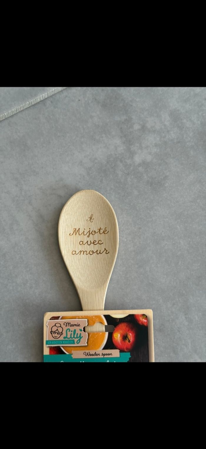 Cuillère en bois de cuisine Mijoté avec amour - photo numéro 2