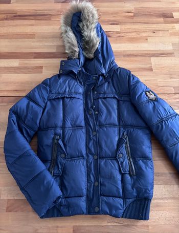 Manteau doudoune fille bleue taille S (12 ans) kaporal