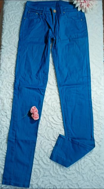 Jean skinny bleu huilé taille 34