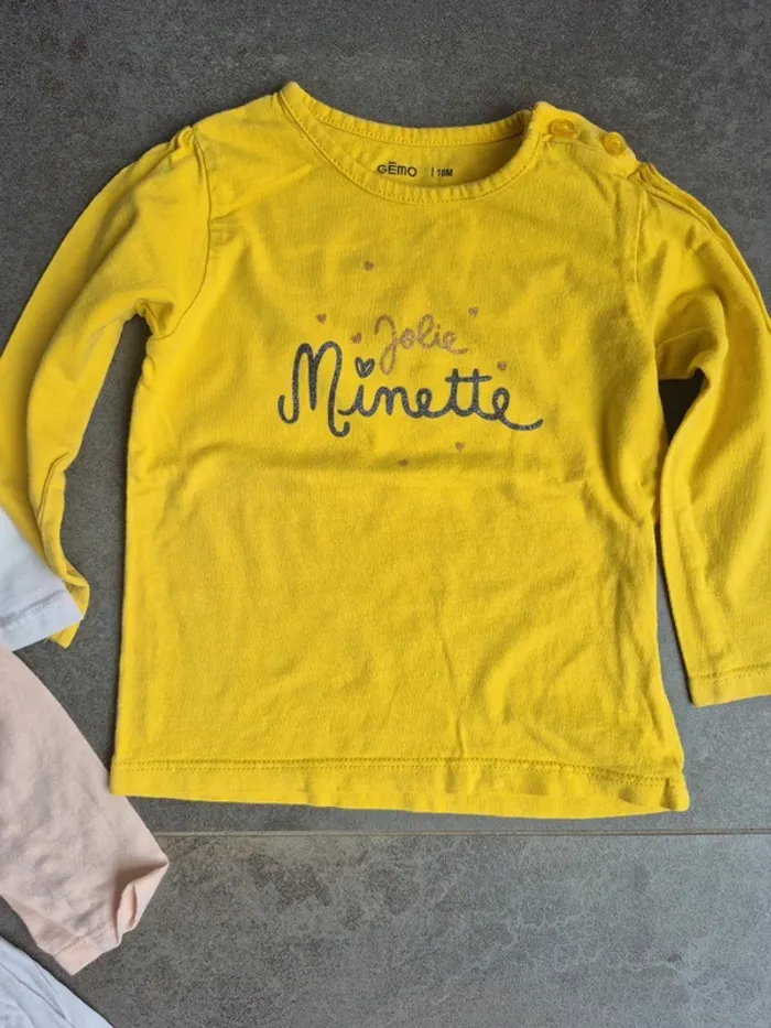 Lot de hauts manches longues 18 mois fille - photo numéro 5
