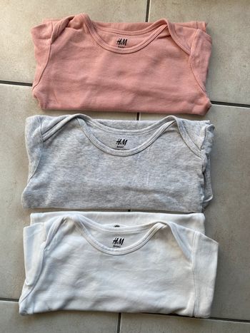 Lot de 3 body manches longues fille H&M 98