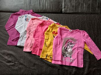 Lot de 6 t-shirts manches longues 24 mois filles