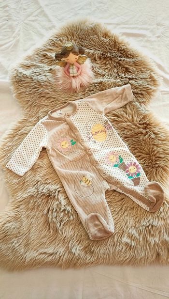 Pyjama chaud beige tex  3 mois