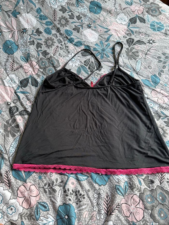 Caraco noir et rose - Taille L / XL - photo numéro 3