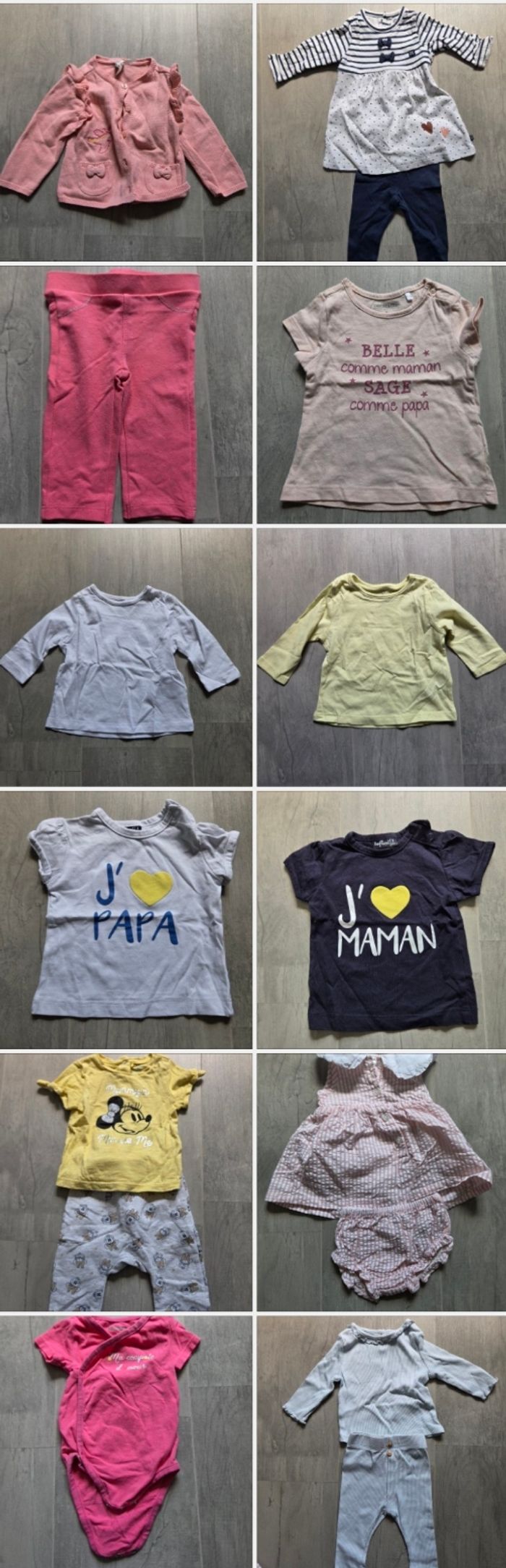 Lot fille de 3 à 9 mois