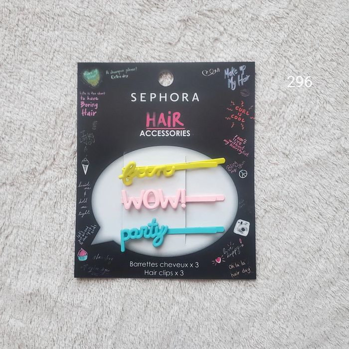 3 barettes cheveux sephora, multicouleur (3 + 1 offert dans tout le dressing)
