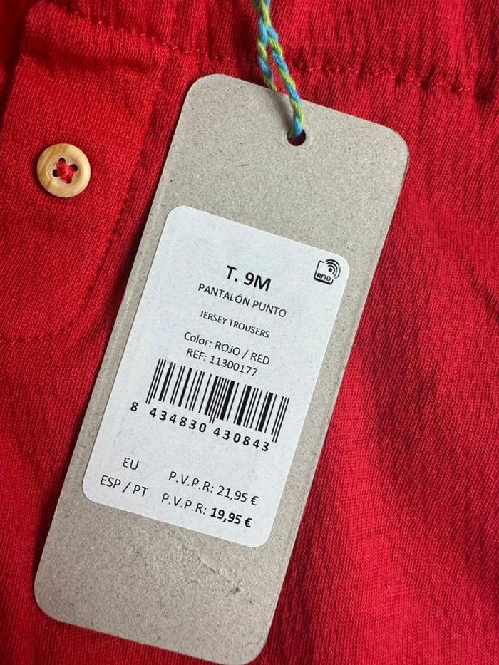 Pantalon rouge Tuc Tuc taille 9 mois - photo numéro 4