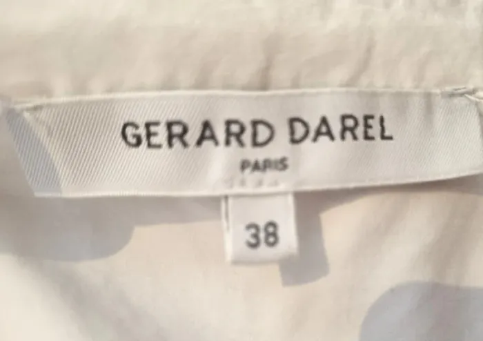 Original Chemisier/Tunique blanc sans manche Gerard Darel 100% coton 38 - photo numéro 3
