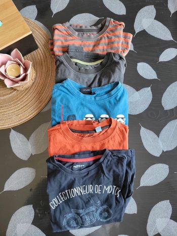 Lot de 5 tee-shirts manches longues garçon 8 ans