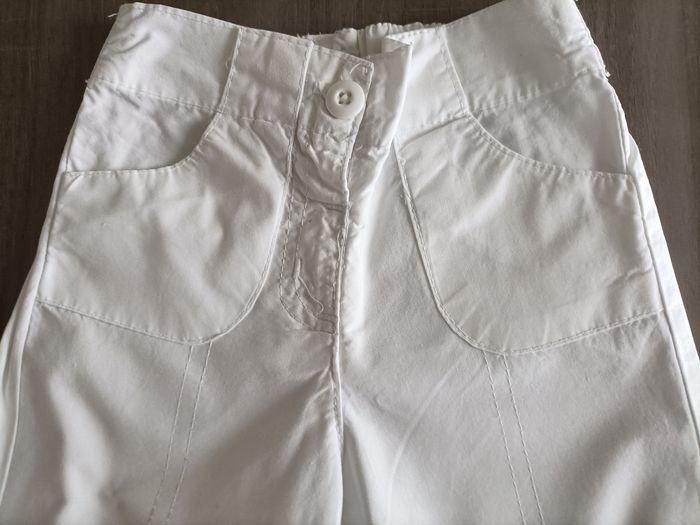 Pantalon 7/8 ème blanc 6 mois - photo numéro 2