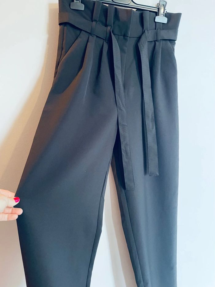 Pantalon noir léger taille haute été - photo numéro 4