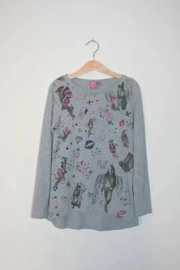 Tee-shirt gris Bilook de Kiabi 10 ans